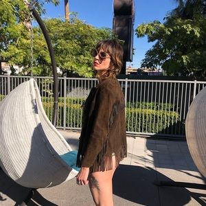 Vintage fringe suede 70’s jacket